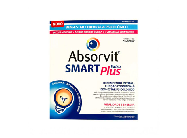 ABSORVIT SMART EXTRA PLUS 30 AMPOLAS + 30 CAPSULAS                  